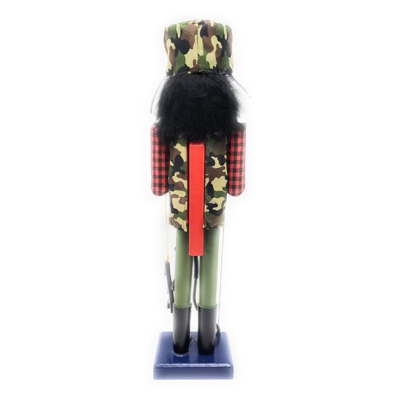 Hunter Hunting Camo Camouflage Wood 15" Nutcracker - Picture 4 of 4